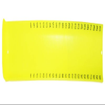 30" Chartreuse Plastic Fish Ruler with Black Numbers