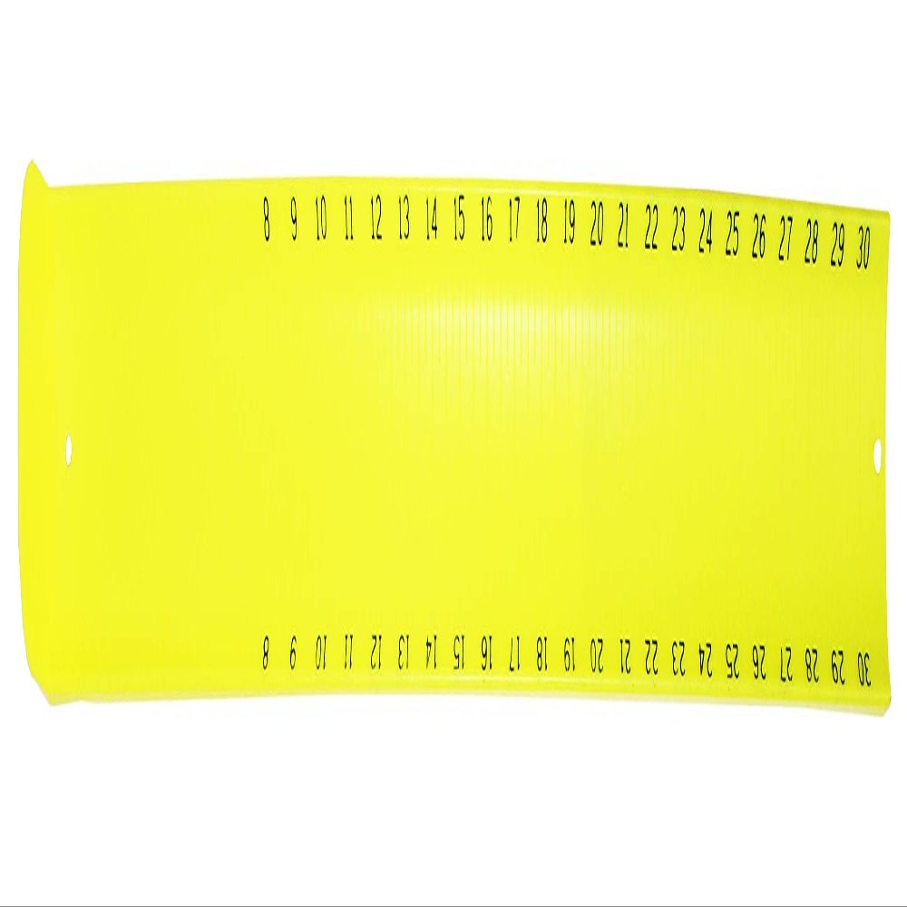 30" Chartreuse Plastic Fish Ruler with Black Numbers