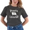 Go All Out XXXXX-Large Heather Black Adult Pirate Legend Jolly Roger Flag T-Shirt view 2