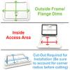 DPI Marine Access Hatch in Marine White (Off White) (16"x18") DPF1618MW (Made in USA) view 4