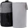 BIRDROCK HOME Multi-Purpose Microfiber Towel for The Beach, Travel, Pets or Camping - Large 31 x 63 - Grey - Quick-Dry - Absorbent Lightweight Compact - Mesh Bag - Kids Hiking Outdoor view 1