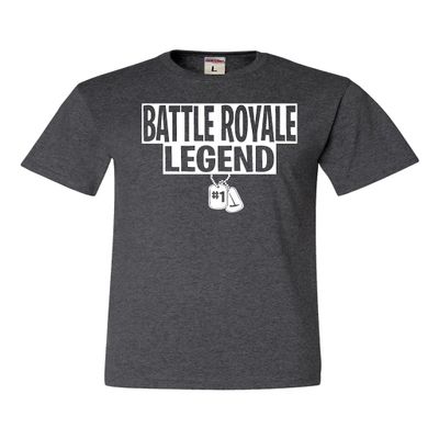 Go All Out Medium Heather Black Adult Battle Royale Legend T-Shirt
