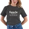 Go All Out X-Large Heather Black Adult Funcle Funny Uncle T-Shirt view 3