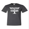 Go All Out XX-Large Heather Black Adult Pilots Looking Down On People Since 1903 T-Shirt view 1