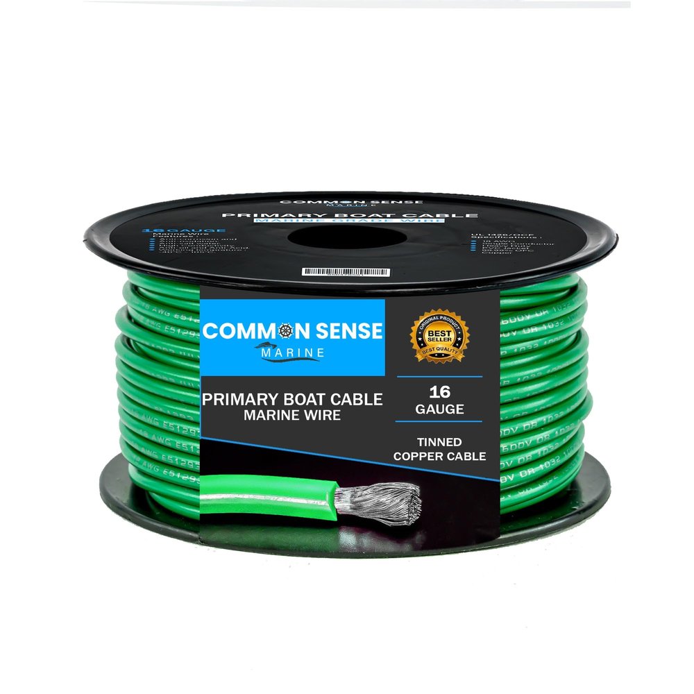 16 Gauge Primary Boat Cable - 1000 ft Marine Grade Wire Tinned Oxygen-Free Copper - 16 AWG UL 1426 Standard PVC Wire for Boat, Automotive, Speakers, Camper & Trailers