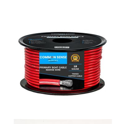 18 Gauge Primary Boat Cable - 1000 ft Marine Grade Wire Tinned Oxygen-Free Copper - 18 AWG UL 1426 Standard PVC Wire for Boat, Automotive, Speakers, Camper & Trailers