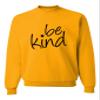 Go All Out Large Gold Adult Be Kind Heart Sweatshirt Crewneck view 2