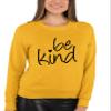 Go All Out Large Gold Adult Be Kind Heart Sweatshirt Crewneck view 4