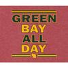 Go All Out X-Large Vintage Heather Red Adult Green Bay All Day Sweatshirt Crewneck view 2