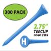 Clip Wipes Logo Golf Tees  2  (300/Pack)  Custom TEECUP Imprint - Personalized Monogram Initial Letters (A-Z) (BLU-WHT-H) view 2