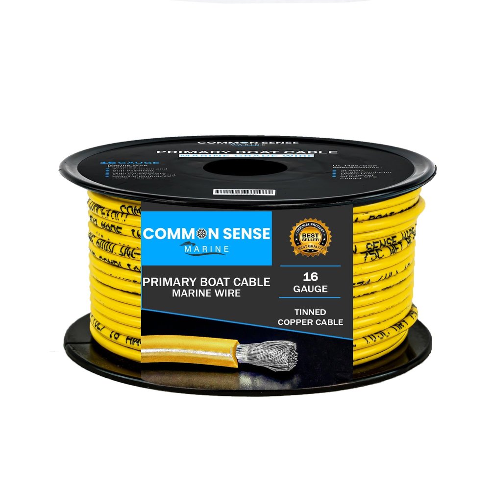 16 Gauge Primary Boat Cable - 1000 ft Marine Grade Wire Tinned Oxygen-Free Copper - 16 AWG UL 1426 Standard PVC Wire for Boat, Automotive, Speakers, Camper & Trailers