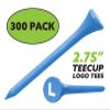 Clip Wipes Logo Golf Tees  2  (300/Pack)  Custom TEECUP Imprint - Personalized Monogram Initial Letters (A-Z) (BLU-WHT-L) view 2