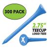 Clip Wipes Logo Golf Tees  2  (300/Pack)  Custom TEECUP Imprint - Personalized Monogram Initial Letters (A-Z) (BLU-WHT-X) view 2