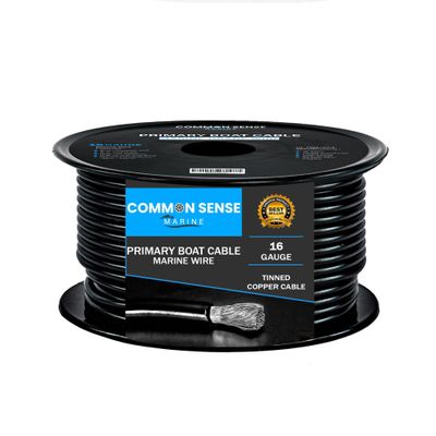 16 Gauge Primary Boat Cable - 1000 ft Marine Grade Wire Tinned Oxygen-Free Copper - 16 AWG UL 1426 Standard PVC Wire for Boat, Automotive, Speakers, Camper & Trailers