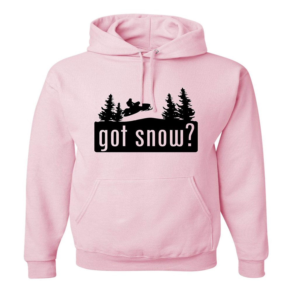 4X-Large Classic Pink Mens Got Snow Funny Snowmobile Lover Sweatshirt Hoodie
