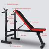 Folding Weightlifting Bed Squat Rack Men's Fitness Barbell Rack Bench Press Multifunctional Shelf Home Indoor Gym Strength Training Rack Adjustable Bracket Squat Rack view 3
