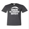 Go All Out XXXX-Large Heather Black Adult Where We Dropping Boys T-Shirt view 1