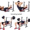 Squat Rack Folding Weightlifting Bed Bench Press Men's Fitness Barbell Rack Multifunctional Shelf Adjustable Bracket Home Indoor Gym Squat Rack (Color : Black, Size : 59 * 127*(80~110) cm) view 2