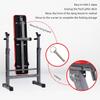 Squat Rack Folding Weightlifting Bed Bench Press Men's Fitness Barbell Rack Multifunctional Shelf Adjustable Bracket Home Indoor Gym Squat Rack (Color : Black, Size : 59 * 127*(80~110) cm) view 3