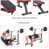 Squat Rack Folding Weightlifting Bed Bench Press Men's Fitness Barbell Rack Multifunctional Shelf Adjustable Bracket Home Indoor Gym Squat Rack (Color : Black, Size : 59 * 127*(80~110) cm) view 4