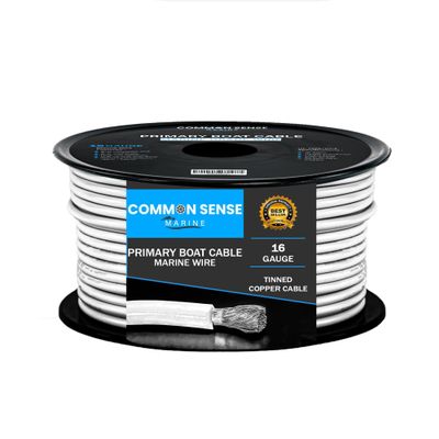 16 Gauge Primary Boat Cable - 1000 ft Marine Grade Wire Tinned Oxygen-Free Copper - 16 AWG UL 1426 Standard PVC Wire for Boat, Automotive, Speakers, Camper & Trailers