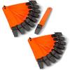 20pcs 3" Orange Reflective Tree Marker Ribbons (Pack of 20) - Highly Reflective Hanging Trail Marking Reflectors for Hiking or Hunting view 1