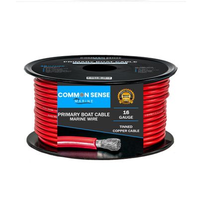 16 Gauge Primary Boat Cable - 500 ft Marine Grade Wire Tinned Oxygen-Free Copper - 16 AWG UL 1426 Standard PVC Wire for Boat, Automotive, Speakers, Camper & Trailers