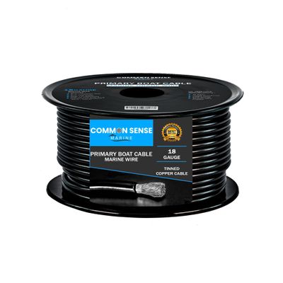 18 Gauge Primary Boat Cable - 1000 ft Marine Grade Wire Tinned Oxygen-Free Copper - 18 AWG UL 1426 Standard PVC Wire for Boat, Automotive, Speakers, Camper & Trailers
