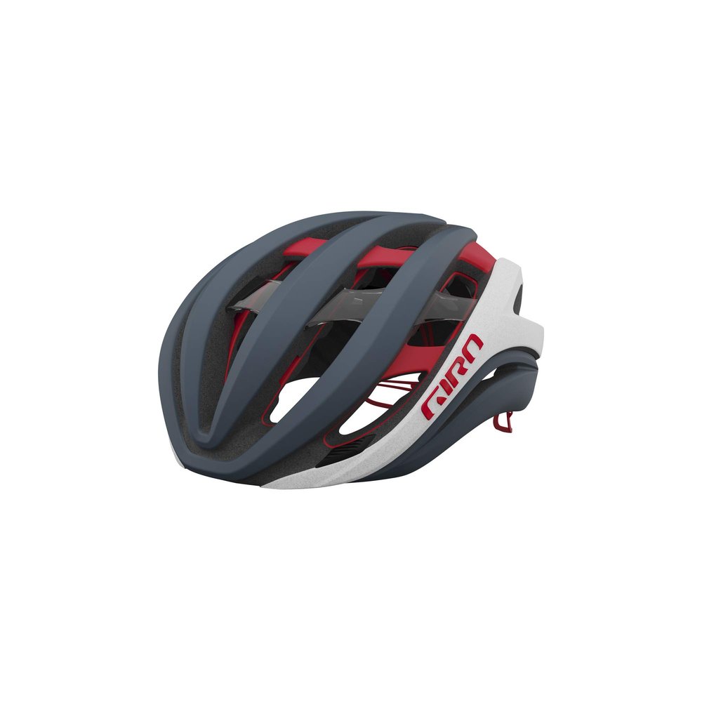 Giro Aether Spherical Cycling Helmet - Matte Portaro Grey/White/Red Small