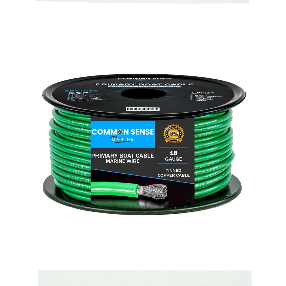 18 Gauge Primary Boat Cable - 1000 ft Marine Grade Wire Tinned Oxygen-Free Copper - 18 AWG UL 1426 Standard PVC Wire for Boat, Automotive, Speakers, Camper & Trailers