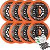 Labeda Asphalt Outdoor Inline Hockey Wheels (80mm, 8-Pack W/Bearings) view 1