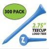 Clip Wipes Logo Golf Tees  2  (300/Pack)  Custom TEECUP Imprint - Personalized Monogram Initial Letters (A-Z) (BLU-WHT-Z) view 2