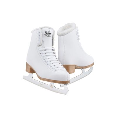 Jackson Ultima Classic SoftSkate 380 Womens Ice Skates for Women & Girls Ice Skates Comfortable Figure Skates for Ice Skating & Recreational Figure Skating, Size 3 Medium Width White/Fleece