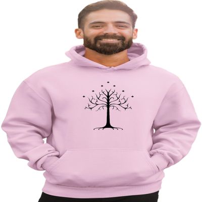 Go All Out 3X-Large Classic Pink Mens Enchanted Tree Sweatshirt Hoodie