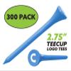 Clip Wipes Logo Golf Tees  2  (300/Pack)  Custom TEECUP Imprint - Personalized Monogram Initial Letters (A-Z) (BLU-WHT-C) view 2