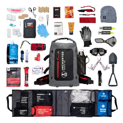 Uncharted Supply Co. Seventy2 Survival System  72-Hour Emergency Go Bag with Gear for Home, Car, Evacuations, Power Outages & Natural Disasters