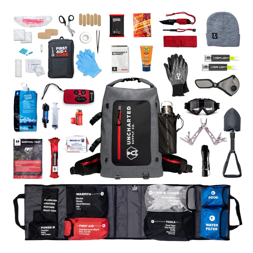 Uncharted Supply Co. Seventy2 Survival System  72-Hour Emergency Go Bag with Gear for Home, Car, Evacuations, Power Outages & Natural Disasters