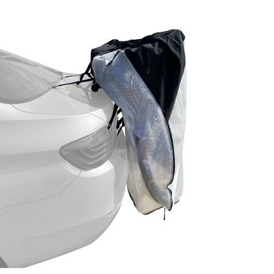 Formosa Covers | Bike Rack Cover for Transport for Allen Trunk Mount Extra Large Translucent Ends Protect Your Sport Bicycles with Outdoor Waterproof Storage (Single - 1 Bike)