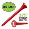 Clip Wipes Logo Golf Tees  2  (300/Pack)  Custom TEECUP Imprint - Personalized Monogram Initial Letters (A-Z) (RED-WHT-Z) view 2