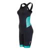 Kona Women's Triathlon Race Suit - Speedsuit Skinsuit Trisuit Sleeveless - One-Piece Vest and Short Combo with Body-Mapped Ventilation (Black/Teal, Medium - Size 6) view 1