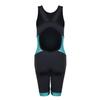 Kona Women's Triathlon Race Suit - Speedsuit Skinsuit Trisuit Sleeveless - One-Piece Vest and Short Combo with Body-Mapped Ventilation (Black/Teal, 2XL - Size 12) view 4