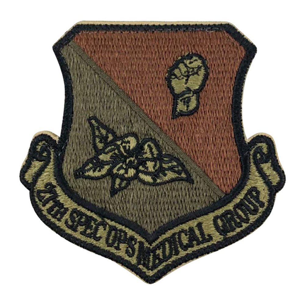 27th Special Operations Medical Group OCP Spice Brown Patch with Hook Fastener (Military Issued)-Veteran Owned Business