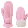 Baby Toddler Mittens Boys Girls Winter Outdoor Gloves Kids Easy-On Fleece Warm Mitterns Pink 1 Pair L2-4 years view 1