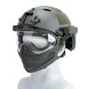 Integrated Tactical PJ Helmet F24 with Removable Mask and Goggles for Airsoft Paintball CS WarGame view 1