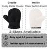 Baby Toddler Mittens Boys Girls Winter Outdoor Gloves Kids Easy-On Fleece Warm Mitterns Black Gray Navy 3 Pairs M1-2 years view 2
