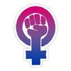 (Set of 3) Bisexual Feminist - Gay Pride Decal Sticker - Sticker Graphic - Auto, Wall, Laptop, Cell, Truck Sticker for Windows, Cars, Trucks view 1