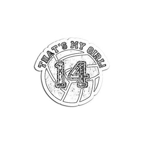 Unique My Girl Volleyball Player Mom Or Dad - Sticker Graphic - Auto, Wall, Laptop, Cell, Truck Sticker for Windows, Cars, Trucks
