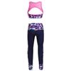 ACSUSS Big Girls Two Pieces Athletic Dance Sports Outfts Active Set Racerback Crop Tank Tops with Leggings Dancewear Rose_Red 14 view 2