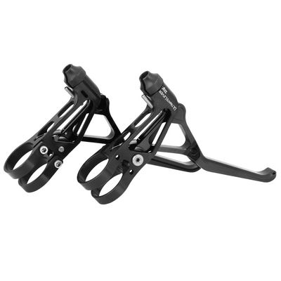 CNC V Brake Handle Lever, Aluminum Alloy, Black, for Folding and Road Bikes, Lightweight Cycling Accessory