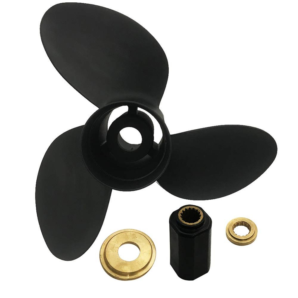 Captain Aluminum Outboard Propeller Fit Evinrude/Johnson Engines 90-300HP Interchangeable Hub 15 Tooth Spline RH (16x17)